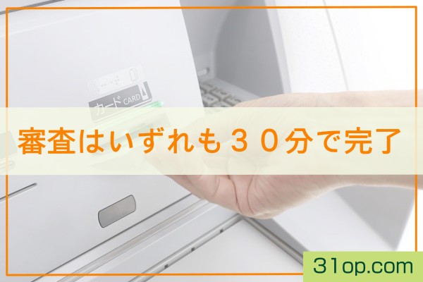審査はいずれも30分で完了